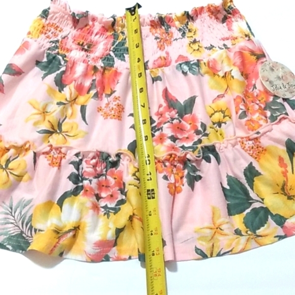 JOLIE & JOY GIRLS PINK FLORAL RUFFLE TIERED SKIRT SIZE XL  NWT - Picture 8 of 8